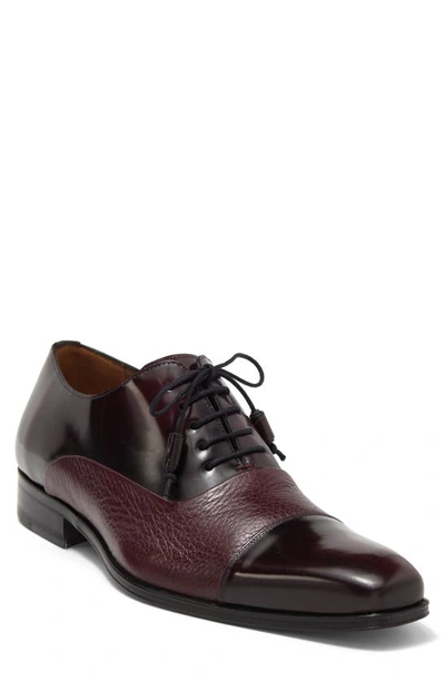 Shop Mezlan Textured Oxford In Burgundy