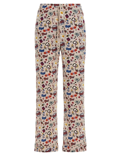 Shop Anya Hindmarch Silk Pijama Featuring An All Over Print