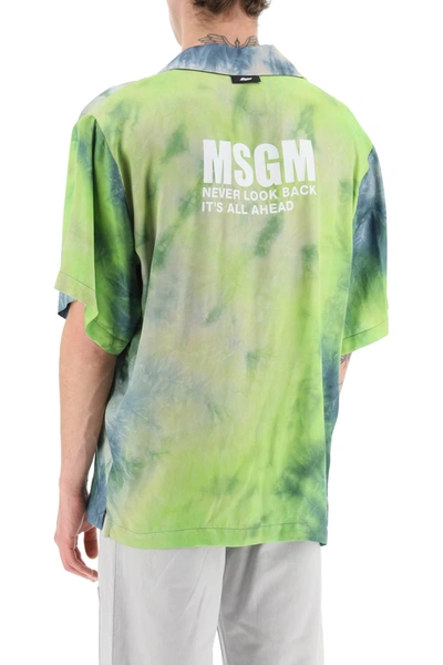 Shop Msgm Tie Dye Short Sleeved Shirt