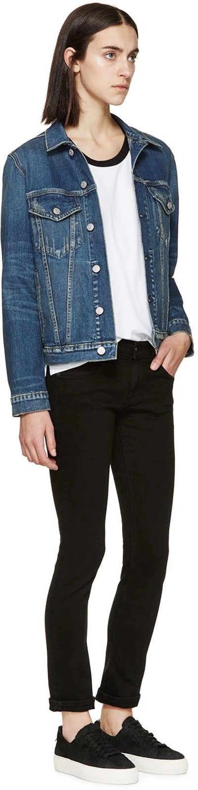 Shop Amo Blue Pop Denim Jacket