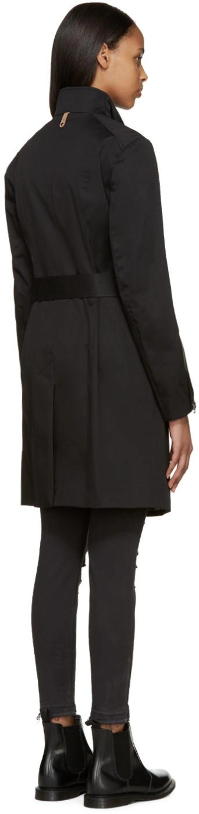 Shop Mackage Black Estelle Trench Coat