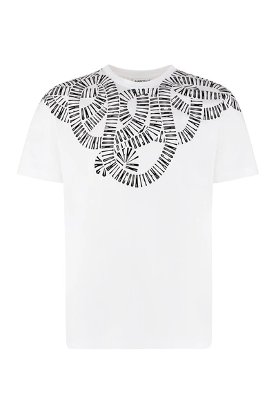 Shop Marcelo Burlon County Of Milan Cotton Crew-neck T-shirt In White