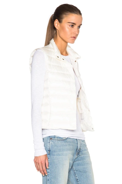 Shop Moncler Liane Polyamide Vest In White.  In Cream