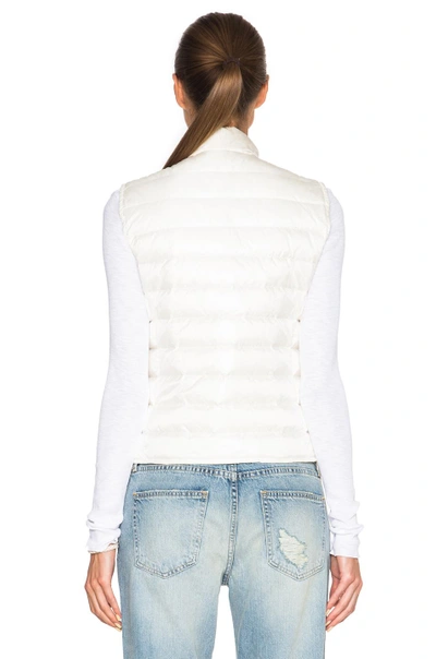 Shop Moncler Liane Polyamide Vest In White.  In Cream