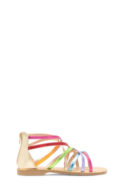 Shop Harper Canyon Kids' Norah Sandal In Gold Rainbow Multi