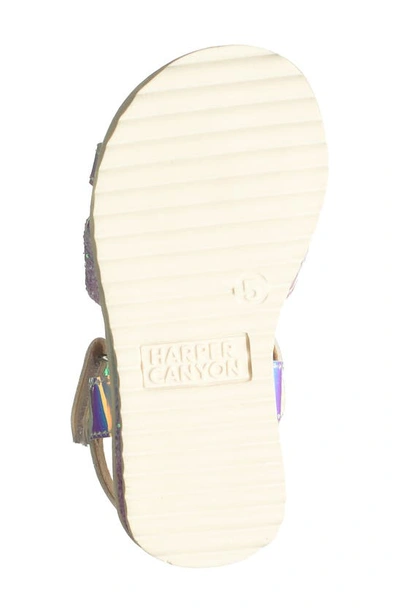 Shop Harper Canyon Kids' Gracie Sandal In Silver Iridescent