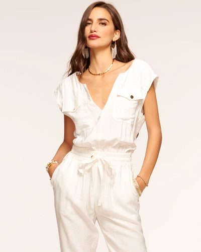 Shop Ramy Brook Bria Smocked Jumpsuit In Ivory