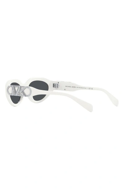 Shop Michael Kors Empire 53mm Oval Sunglasses In White
