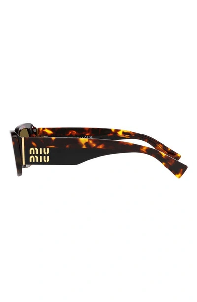 Shop Miu Miu 51mm Rectangular Sunglasses In Blond Hav