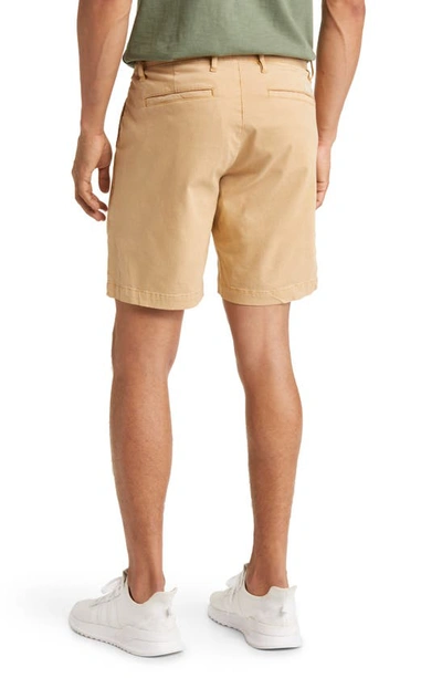 Shop Ag Wanderer 8.5-inch Stretch Cotton Chino Shorts In Sulfur Wheat Fields
