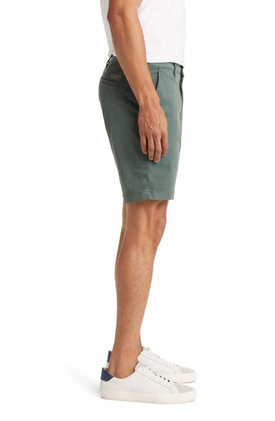 Shop Ag Wanderer 8.5-inch Stretch Cotton Chino Shorts In Sulfur Kelp Forest