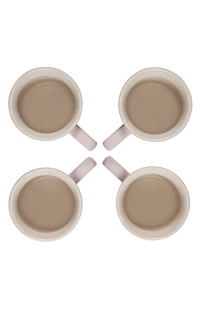 Le Creuset 4-piece Stoneware Mug Set In Shallot