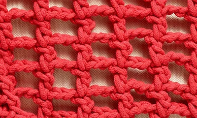 Shop Madewell The Crocheted Shoulder Bag In Bright Poppy