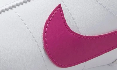 Shop Nike Kids' Cortez Basic Sl Sneaker In White/ Pink Prime