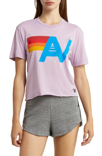 Shop Aviator Nation Logo Boyfriend Tee In Mauve