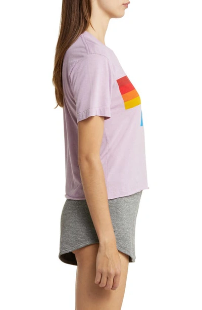 Aviator Nation Logo Boyfriend Tee In Mauve