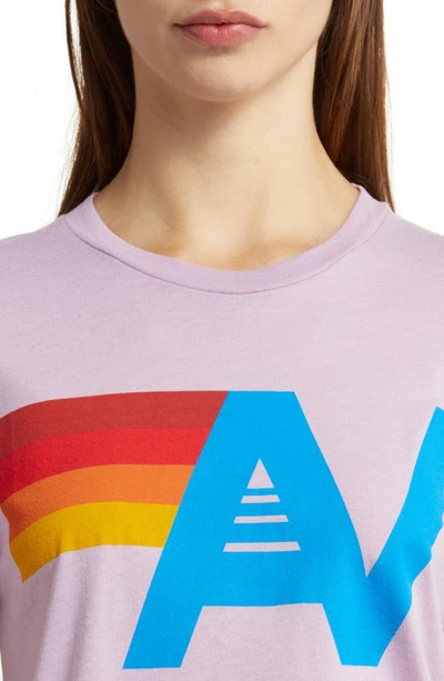 Aviator Nation Logo Boyfriend Tee In Mauve