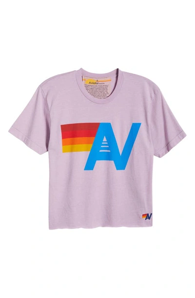 Aviator Nation Logo Boyfriend Tee In Mauve