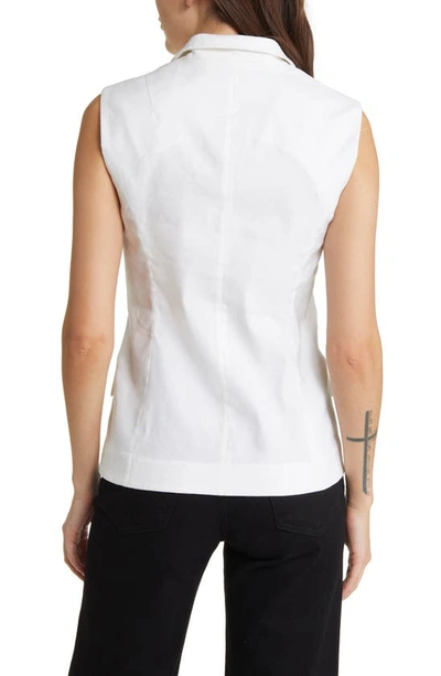 Shop Rag & Bone Slade Linen Blend Vest In White