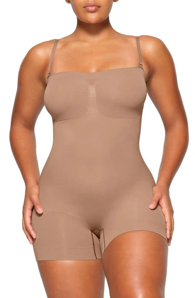 Skims Womens Sienna Butt-enhancing Open-bust Stretch-woven Body In Sienna