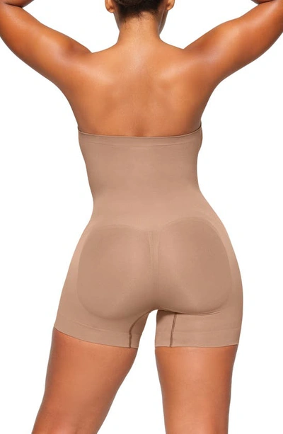 Skims Womens Sienna Butt-enhancing Open-bust Stretch-woven Body In Sienna