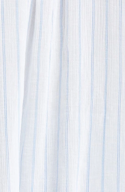 Shop Our Legacy Relaxed Fit Initial Stripe Button-up Shirt In White Rayon Plait Stripe