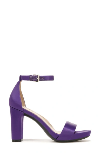 Shop Naturalizer Joy Ankle Strap Sandal In Purple Satin Fabric