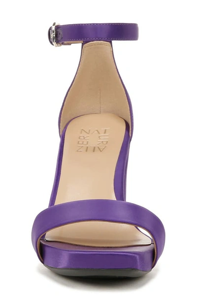 Shop Naturalizer Joy Ankle Strap Sandal In Purple Satin Fabric