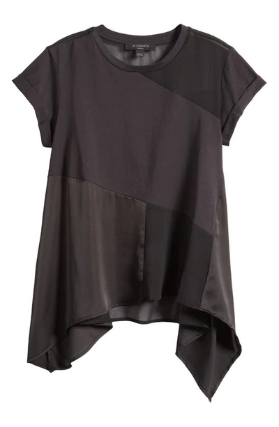 ALLSAINTS ZALA HANDKERCHIEF HEM TOP 