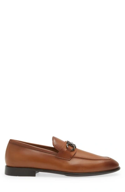 Ferragamo Mens Tan Foster Gancho Horsebit-embellished Leather Loafers Eur 41 / 7 Uk In New Vicuna