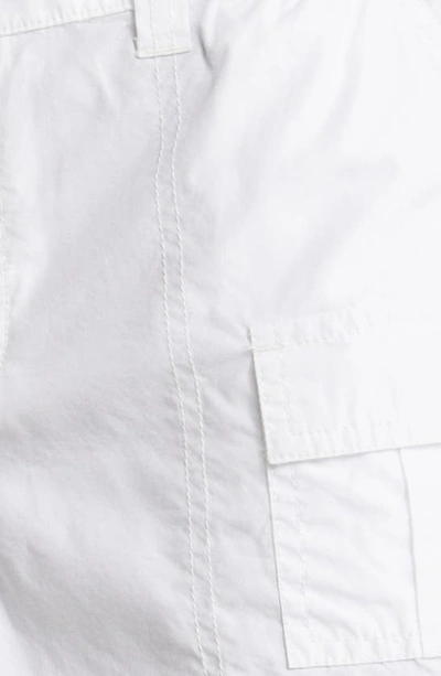 Shop Bp. Washed Cargo Midi Shorts In White Brilliant