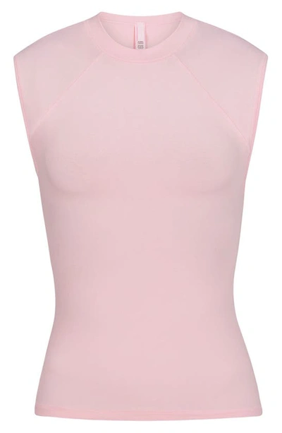 Shop Skims New Vintage Sleeveless T-shirt In Cherry Blossom