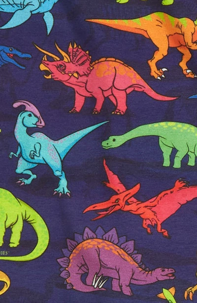 Shop Boardies Kids' Dinosaur Print Organic Cotton Blend T-shirt & Shorts In Multi