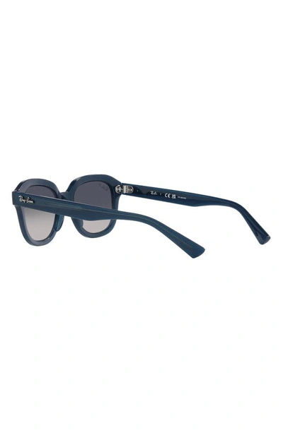 Shop Ray Ban Erik 51mm Gradient Polarized Square Sunglasses In Dark Blue