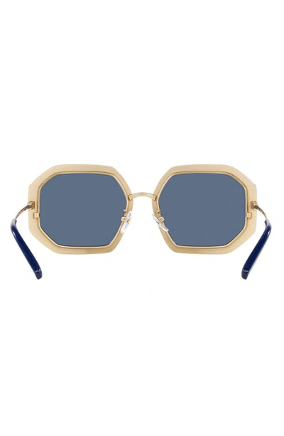 Shop Tory Burch 52mm Irregular Sunglasses In Shiny Gold