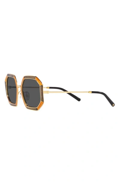 Shop Tory Burch 52mm Irregular Sunglasses In Gold