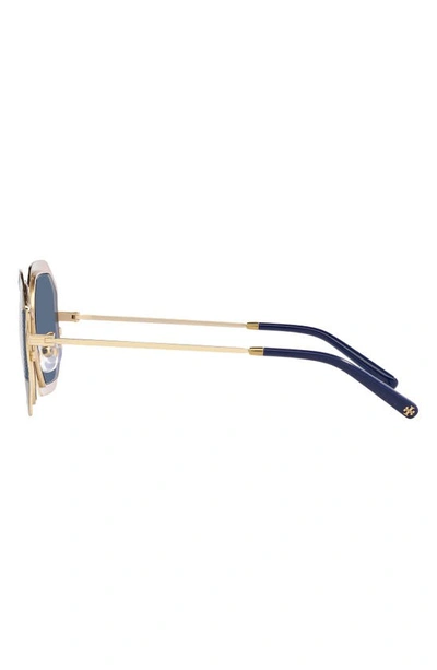 Shop Tory Burch 52mm Irregular Sunglasses In Shiny Gold