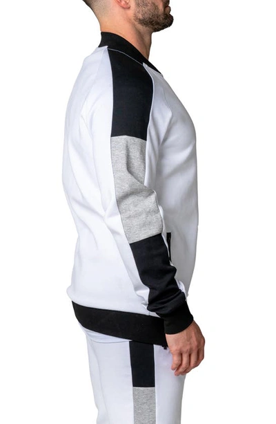 Maceoo Legendary Stretch Cotton Zip-up Jacket In White