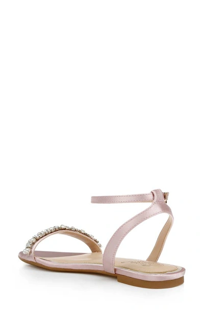Jewel Badgley Mischka Daria Ankle Strap Sandal In Pastel Pink