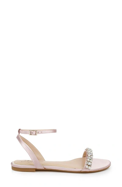 Jewel Badgley Mischka Daria Ankle Strap Sandal In Pastel Pink