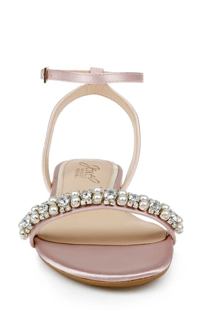Jewel Badgley Mischka Daria Ankle Strap Sandal In Pastel Pink