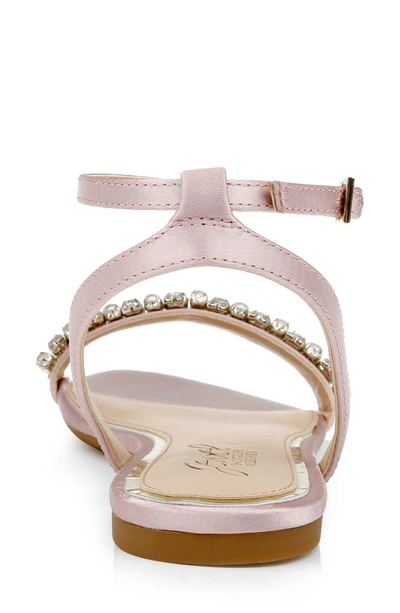Jewel Badgley Mischka Daria Ankle Strap Sandal In Pastel Pink