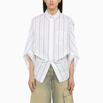 Shop Balenciaga | White Swing Twisted Bb Corp Shirt