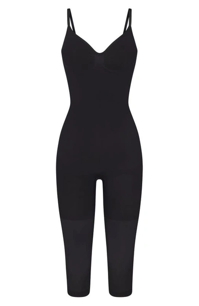 Shop Skims Seamless Sculpt Catsuit In Onyx