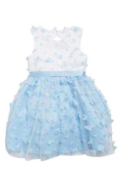 Shop Little Angels Kids' 3d Butterfly Dress In Blue Multi
