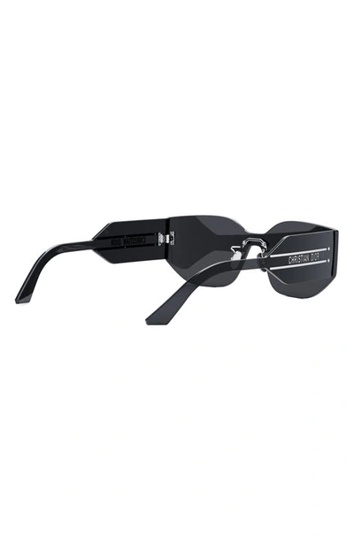 Shop Dior 'club M6u Shield Sunglasses In Shiny Palladium / Smoke