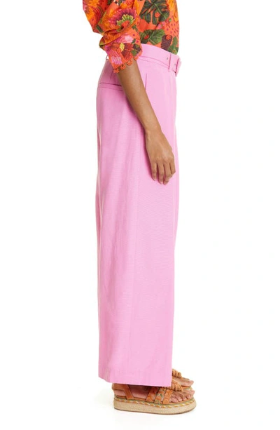 Shop Farm Rio Tailored Wide Leg Pants In Pink