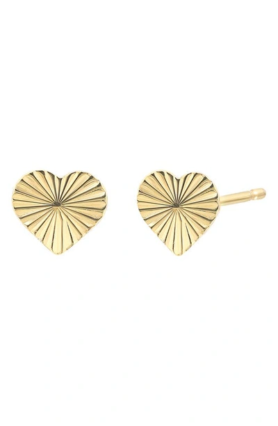Shop Bony Levy 14k Gold Heart Stud Earrings In 14k Yellow Gold