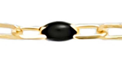 Shop Bony Levy 14k Gold Enamel Chain Bracelet In 14k Yellow Gold Black