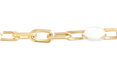 Shop Bony Levy 14k Gold Enamel Chain Necklace In 14k Yellow Gold White
